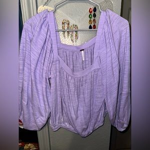 Free People balloon sleeve top